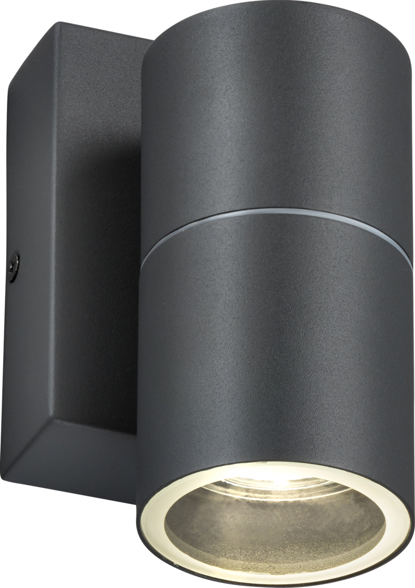 Exterior Fixed 1xGU10 Wall Light with Photocell Sensor Anthracite Grey IP54 - ID 14317