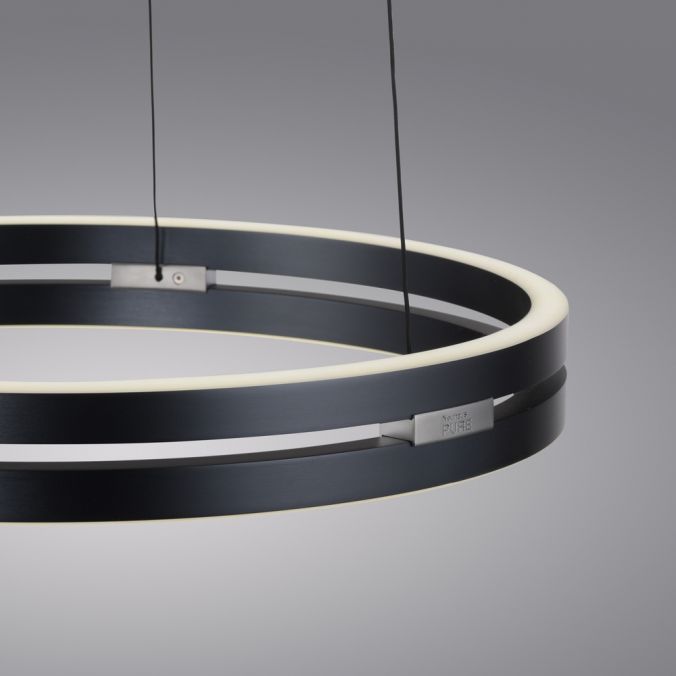 ELO Remote Controlled 50cm Height Adjustable Ring Pendant in Grey - ID 13932