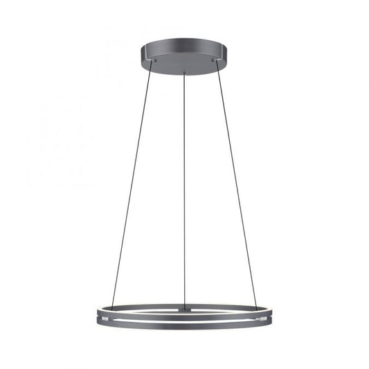 ELO Remote Controlled 70cm Height Adjustable Ring Pendant in Grey - ID 13931