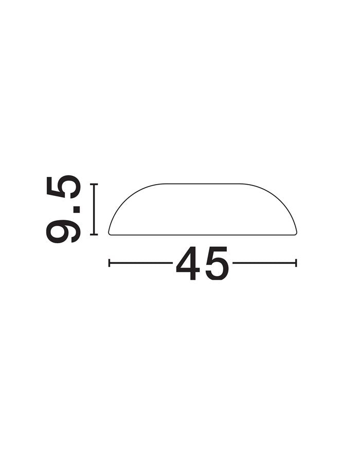 FEL Sandy Black 45cm LED Flush Ceiling Light - ID 14565