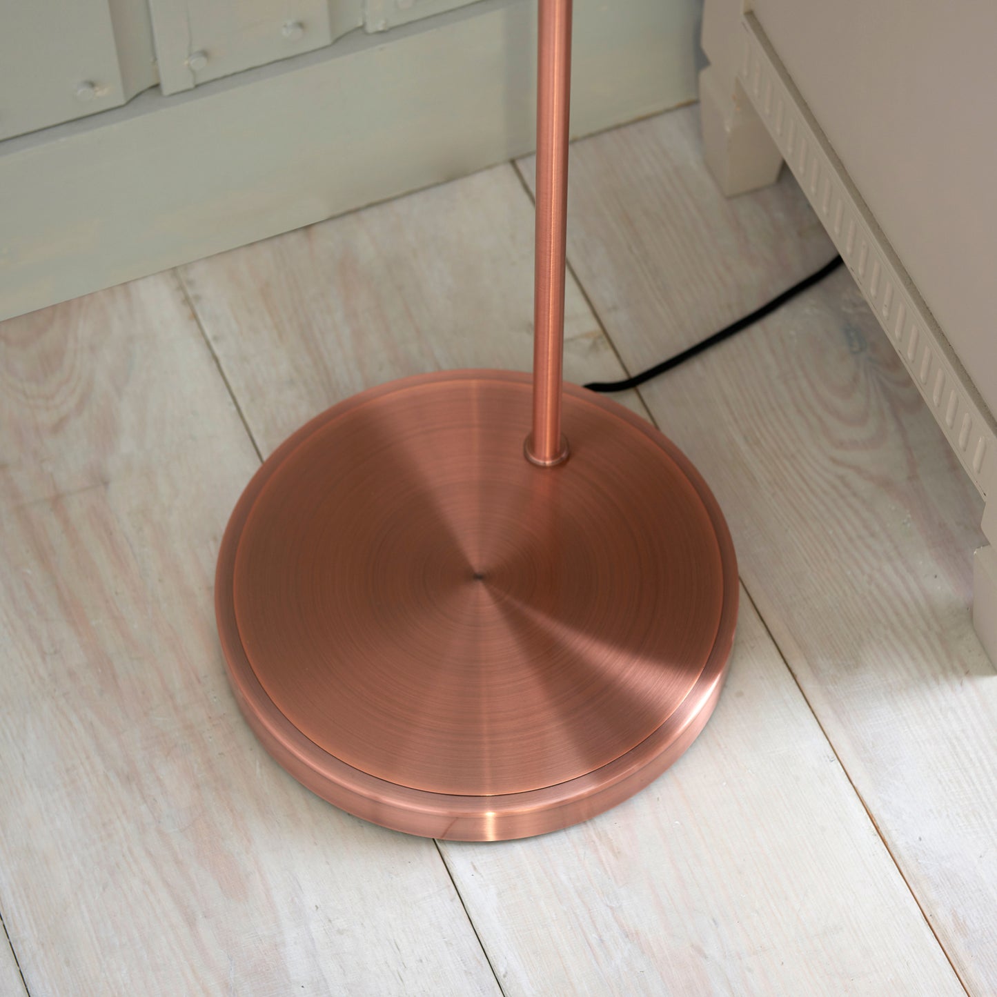 HAN Aged Copper Floor Lamp with Clear Glass Shade - ID 11021