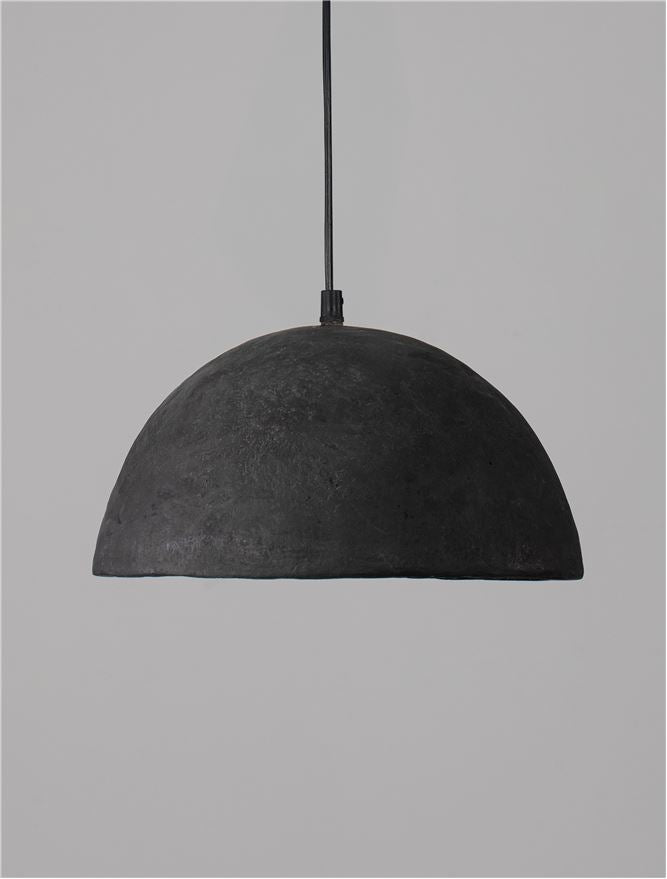 TAL Medium Black Papier-Mâché Dome Pendant - ID 13589