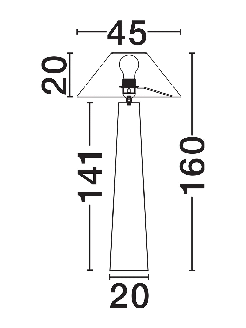 OKU Veneer & Bouclé Fabric Floor Lamp - ID 15110