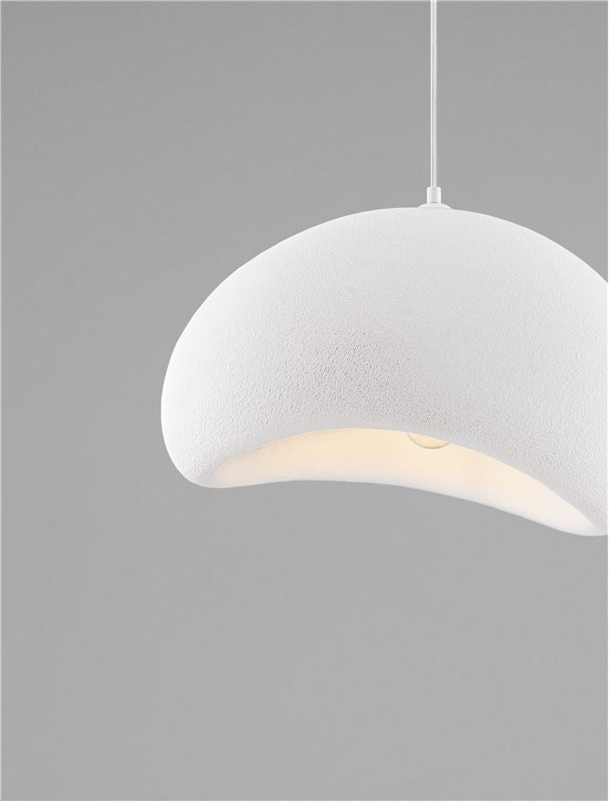 LEF Medium Sandy White Polyurethane & Resin Quaver Pendant - ID 13565