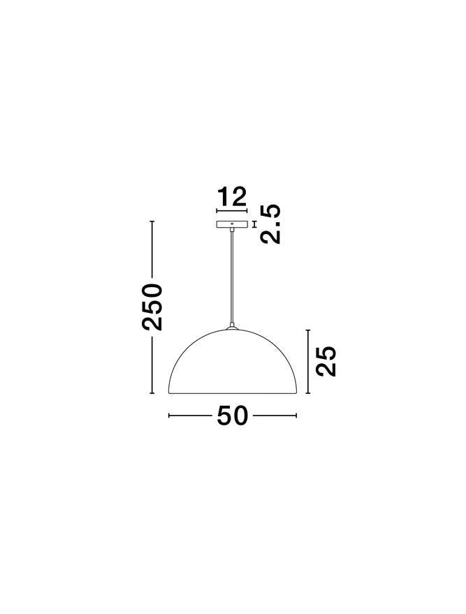 LEF Medium Sandy White Polyurethane & Resin Dome Pendant - ID 13570