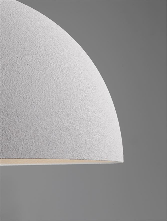 LEF Large Sandy White Polyurethane & Resin Dome Pendant - ID 13571