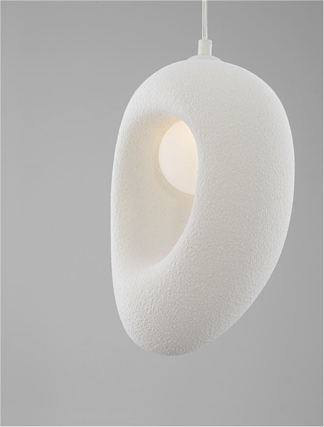 LEF Medium Sandy White Polyurethane & Resin Organic From Pendant - ID 13584