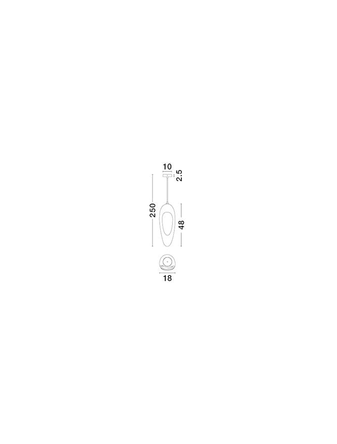 LEF Long Sandy White Polyurethane & Resin Organic From Pendant - ID 13583