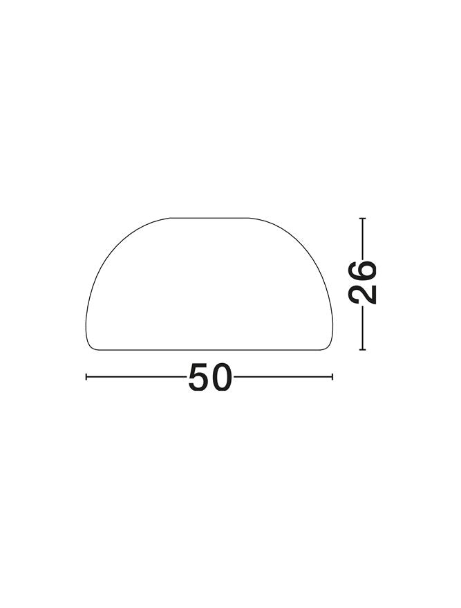 DAV Stone Red Polyurethane Natural Form Large Semi-Flush Ceiling Light - ID 14500