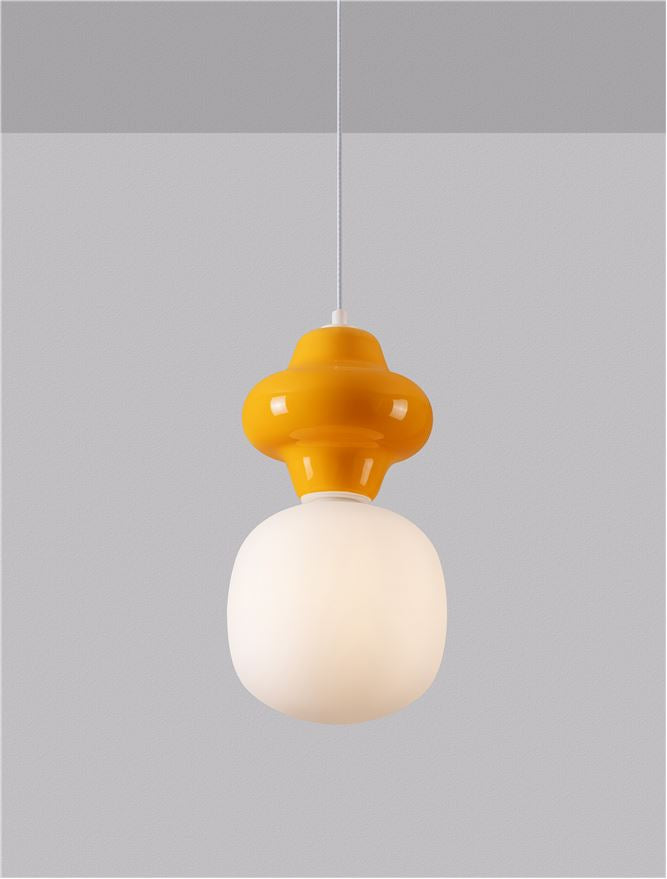 CHI Orange Ceramic & Opal Glass Single Pendant - 13277