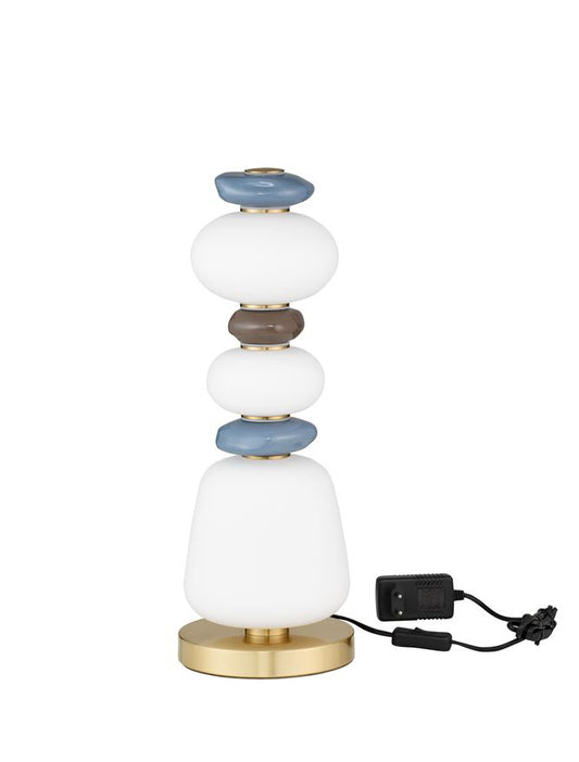 NL Palor Coloured Porcelain & Opal Glass Table Light - ID 13869