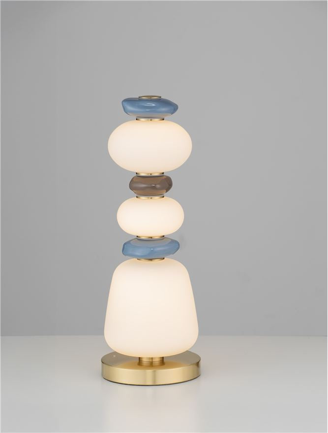 NL Palor Coloured Porcelain & Opal Glass Table Light - ID 13869
