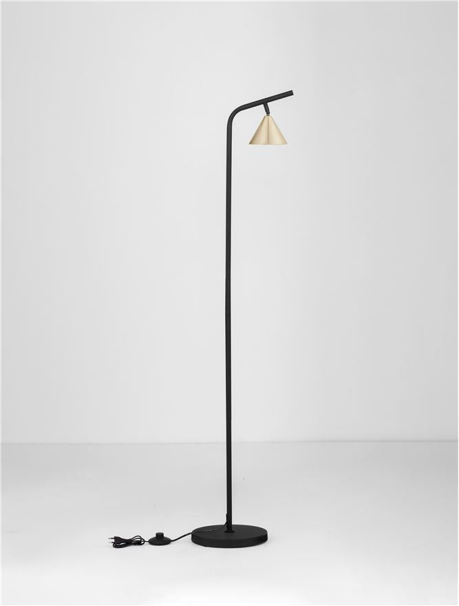 NICO Oxide Gold & Black Aluminium Floor Lamp - ID 13948