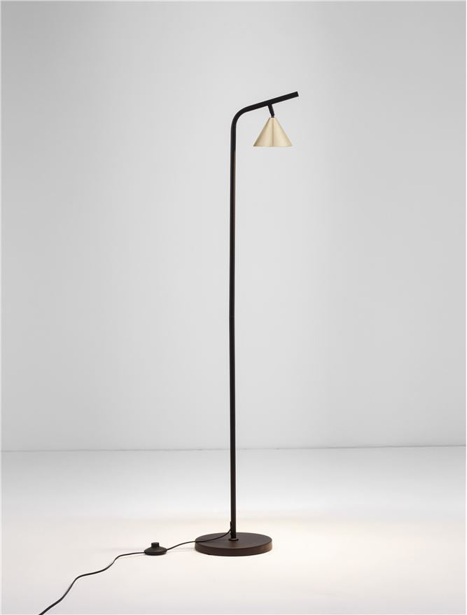 NICO Oxide Gold & Black Aluminium Floor Lamp - ID 13948