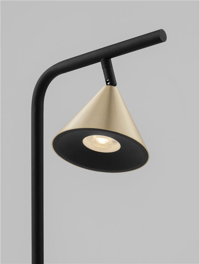 NICO Oxide Gold & Black Aluminium Floor Lamp - ID 13948