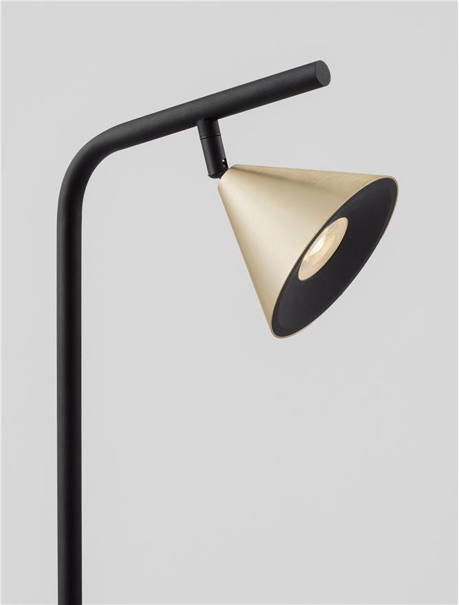NICO Oxide Gold & Black Aluminium Floor Lamp - ID 13948