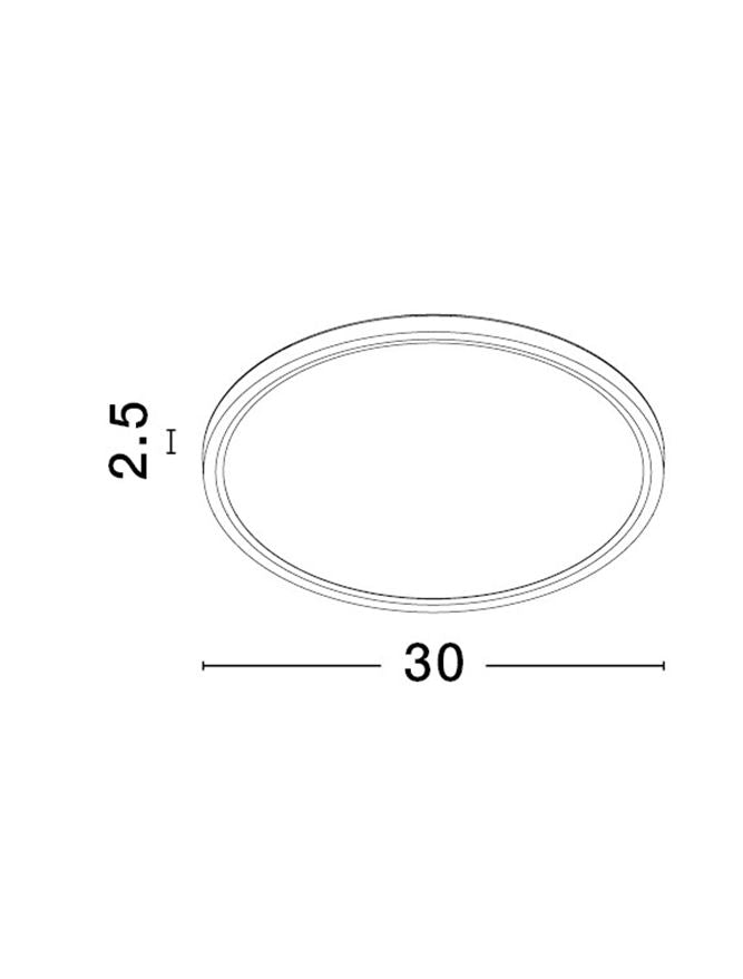 DIX White 30cm Ultra-Slim LED Ceiling Light with Selectable CCT - ID 14578