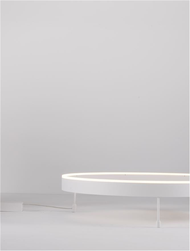 MOT Dimmable Sandy White Aluminium & Acrylic Ring Semi Flush Large - ID 12552