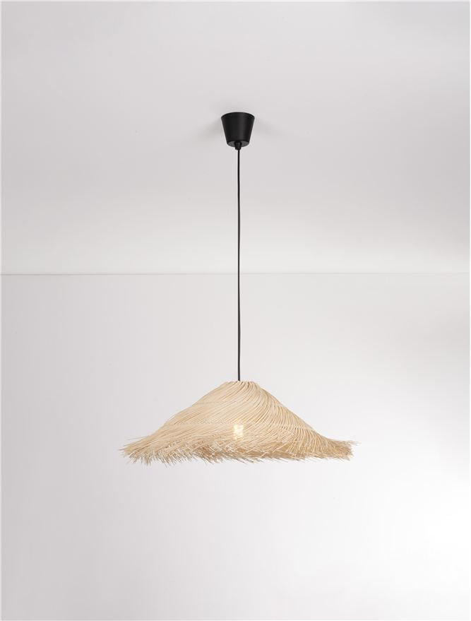 ALU Natural Rattan Conical Pendant - ID 13766