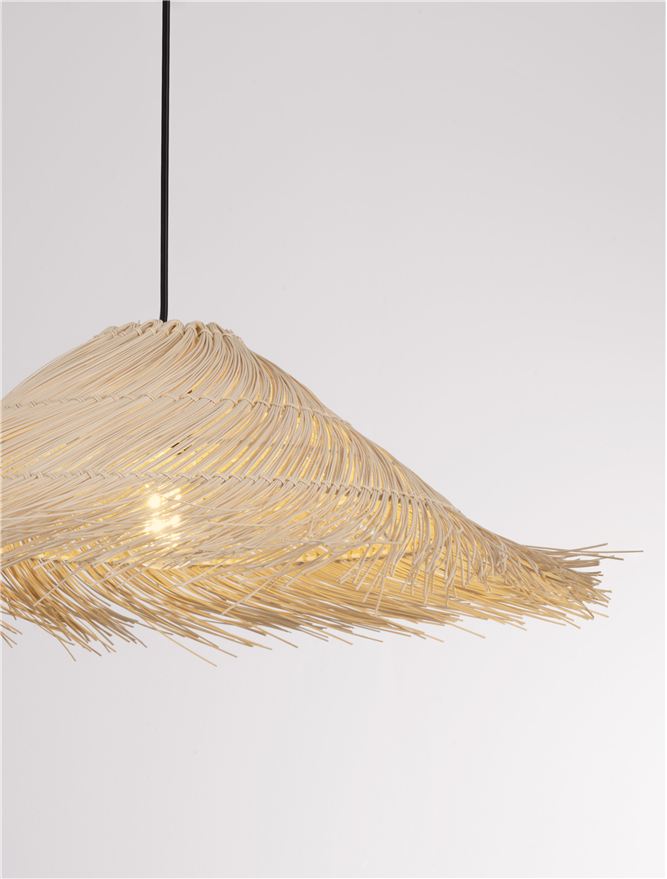 ALU Natural Rattan Conical Pendant - ID 13766