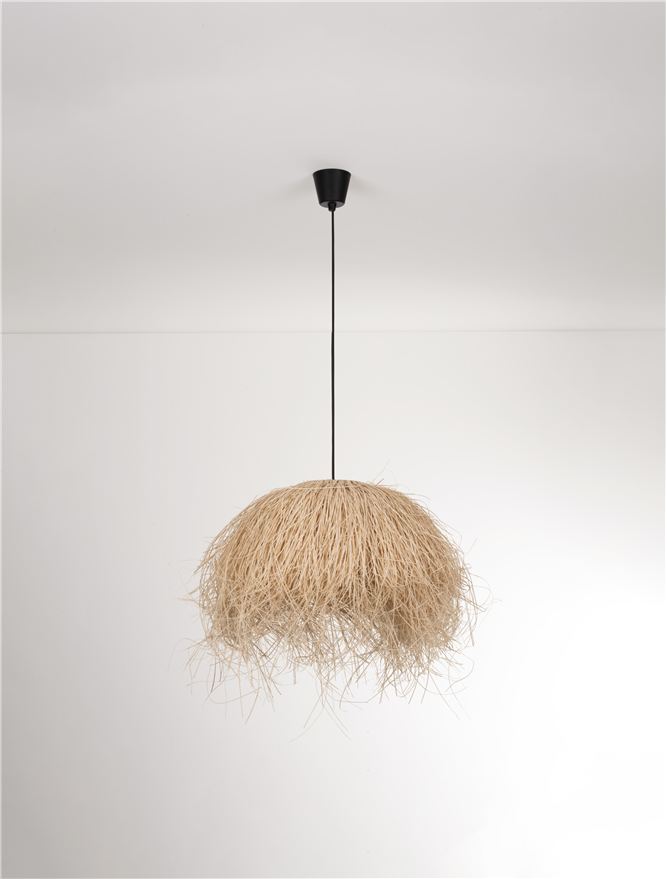 JAU Natural Rattan Bob Pendant - ID 13767