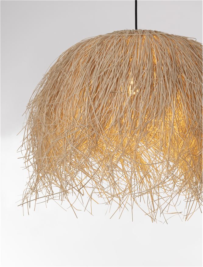 JAU Natural Rattan Bob Pendant - ID 13767