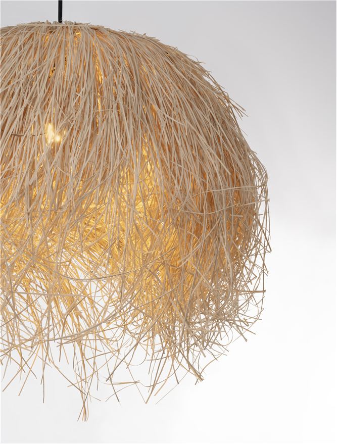 JAU Natural Rattan Bob Pendant - ID 13767