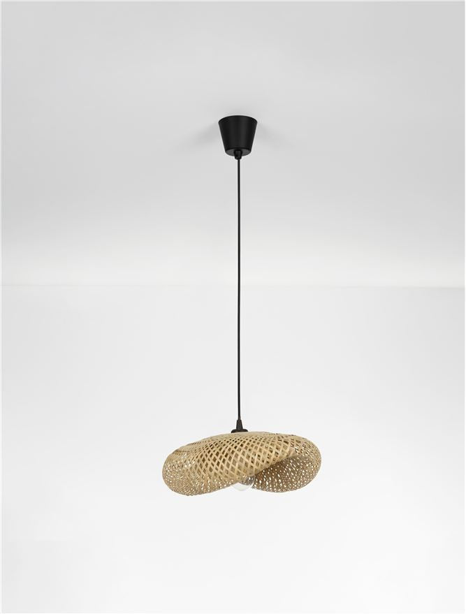 ADE Natural Woven Bamboo Pendant Small - ID 13748