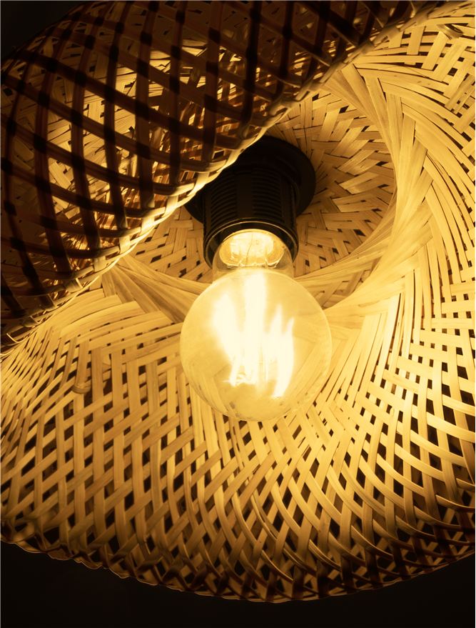 ADE Natural Woven Bamboo Pendant Small - ID 13748