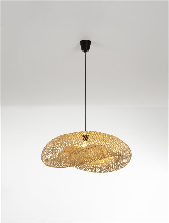 ADE Natural Woven Bamboo Pendant Large - ID 13750