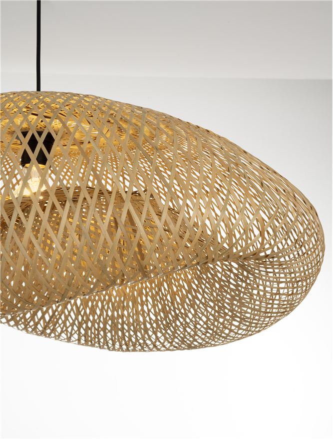 ADE Natural Woven Bamboo Pendant Large - ID 13750