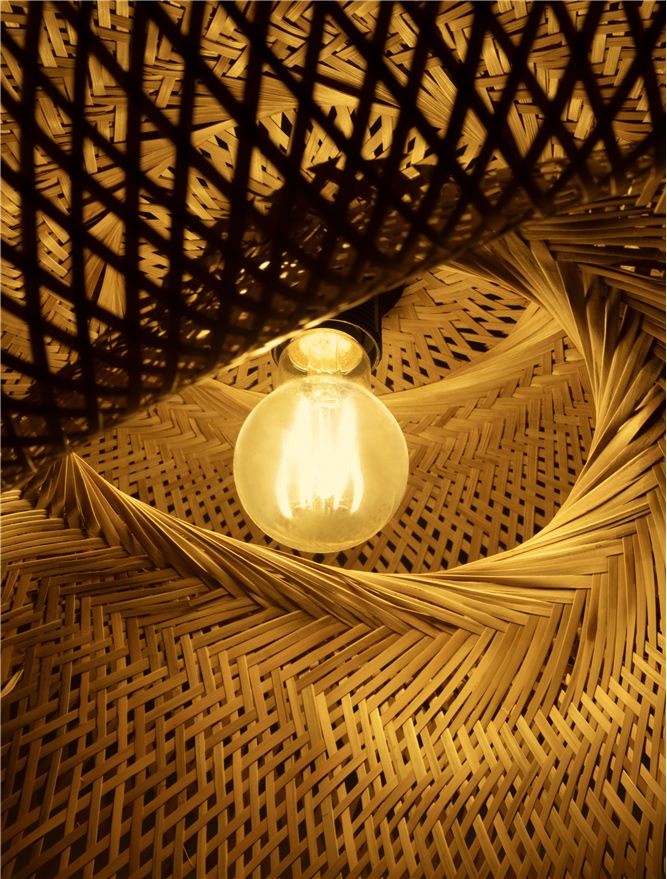 ADE Natural Woven Bamboo Pendant Large - ID 13750