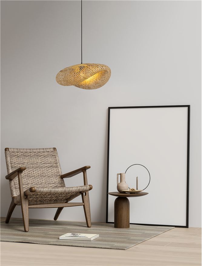 ADE Natural Woven Bamboo Pendant Medium - ID 13749