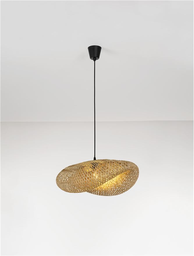 ADE Natural Woven Bamboo Pendant Medium - ID 13749