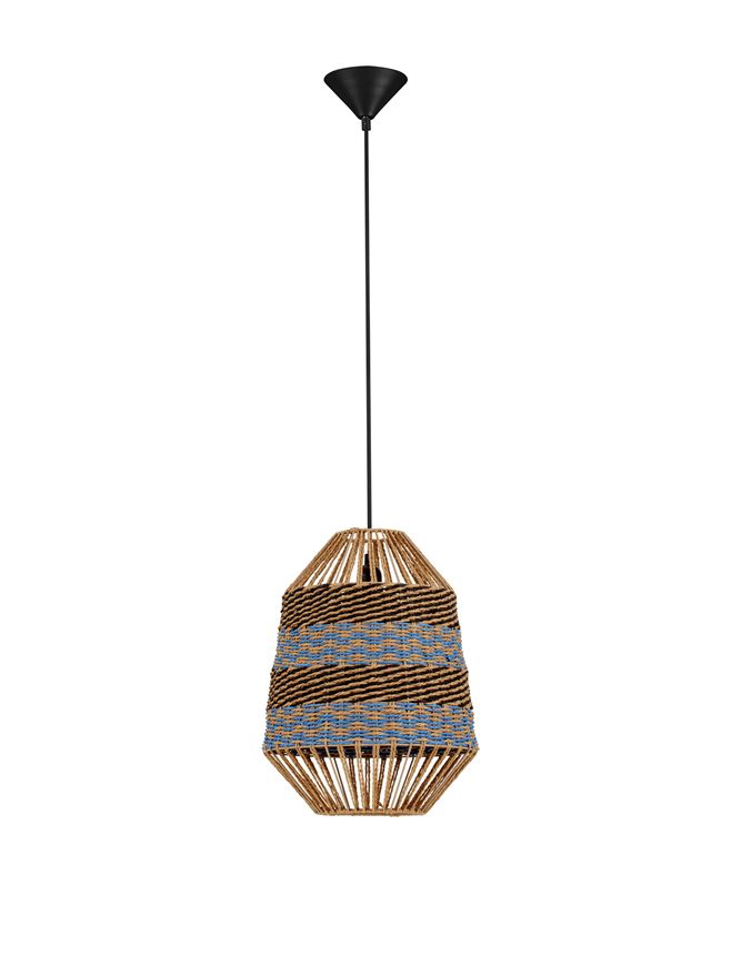 COP Natural Blue & Black Rope Pendant - ID 13747