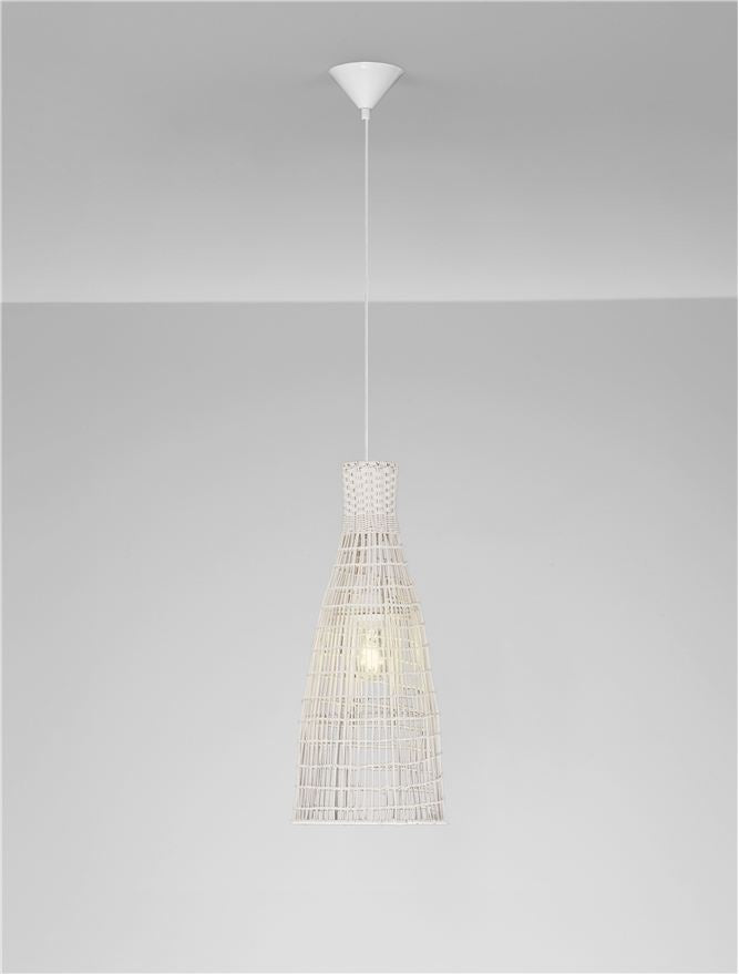 NIR White Natural Rattan Pendant Small - ID 13762