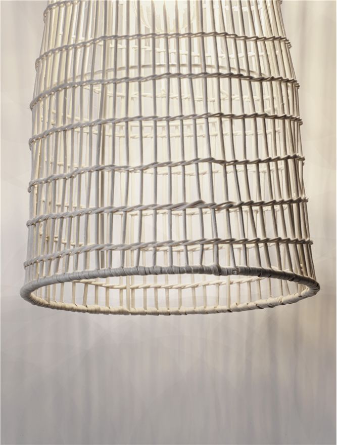 NIR White Natural Rattan Pendant Small - ID 13762