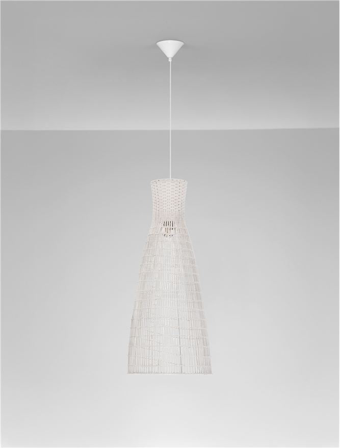 NIR White Natural Rattan Pendant Large - ID 13763