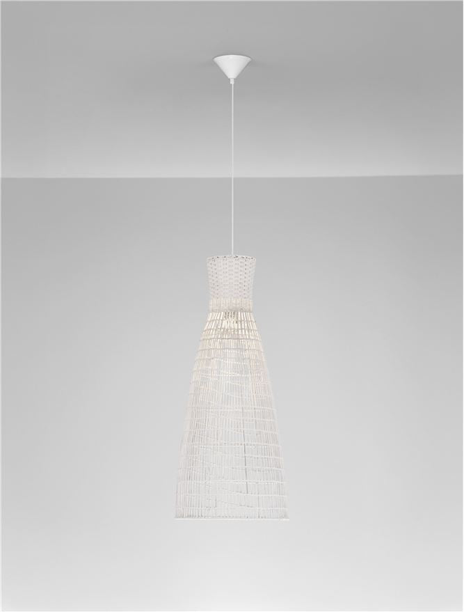 NIR White Natural Rattan Pendant Large - ID 13763