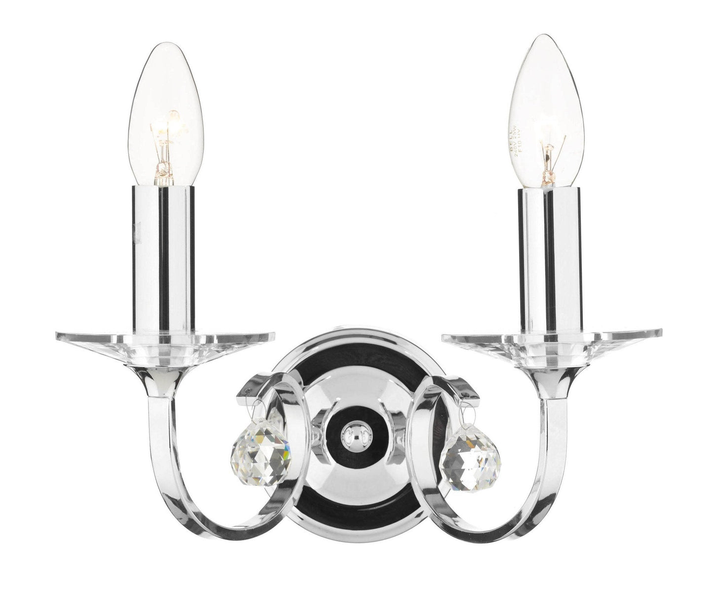 Allegra Polished Chrome Wall Light - London Lighting - 1