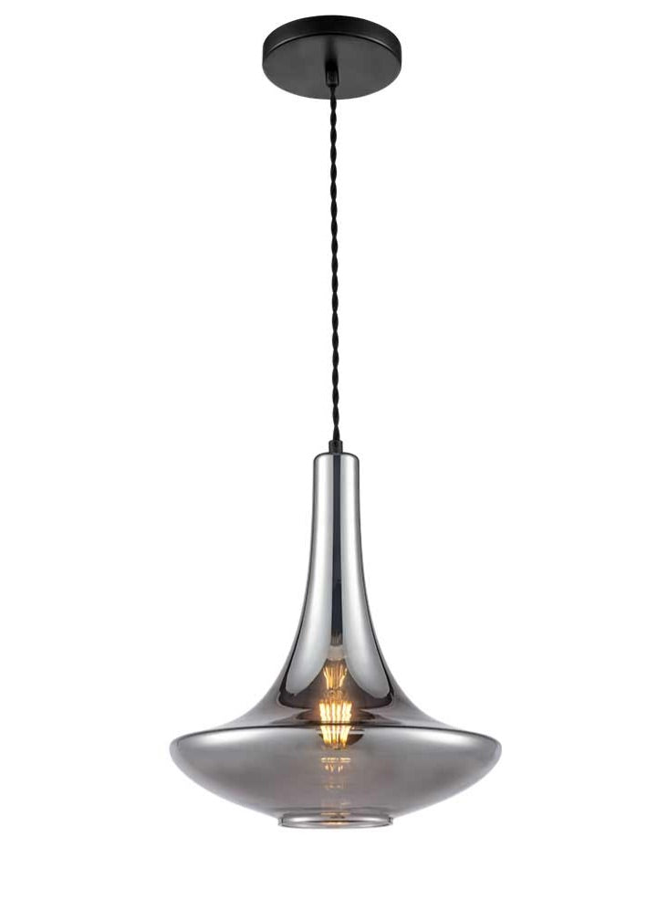 Smoked Glass Finish Tagine Pendant - 14423