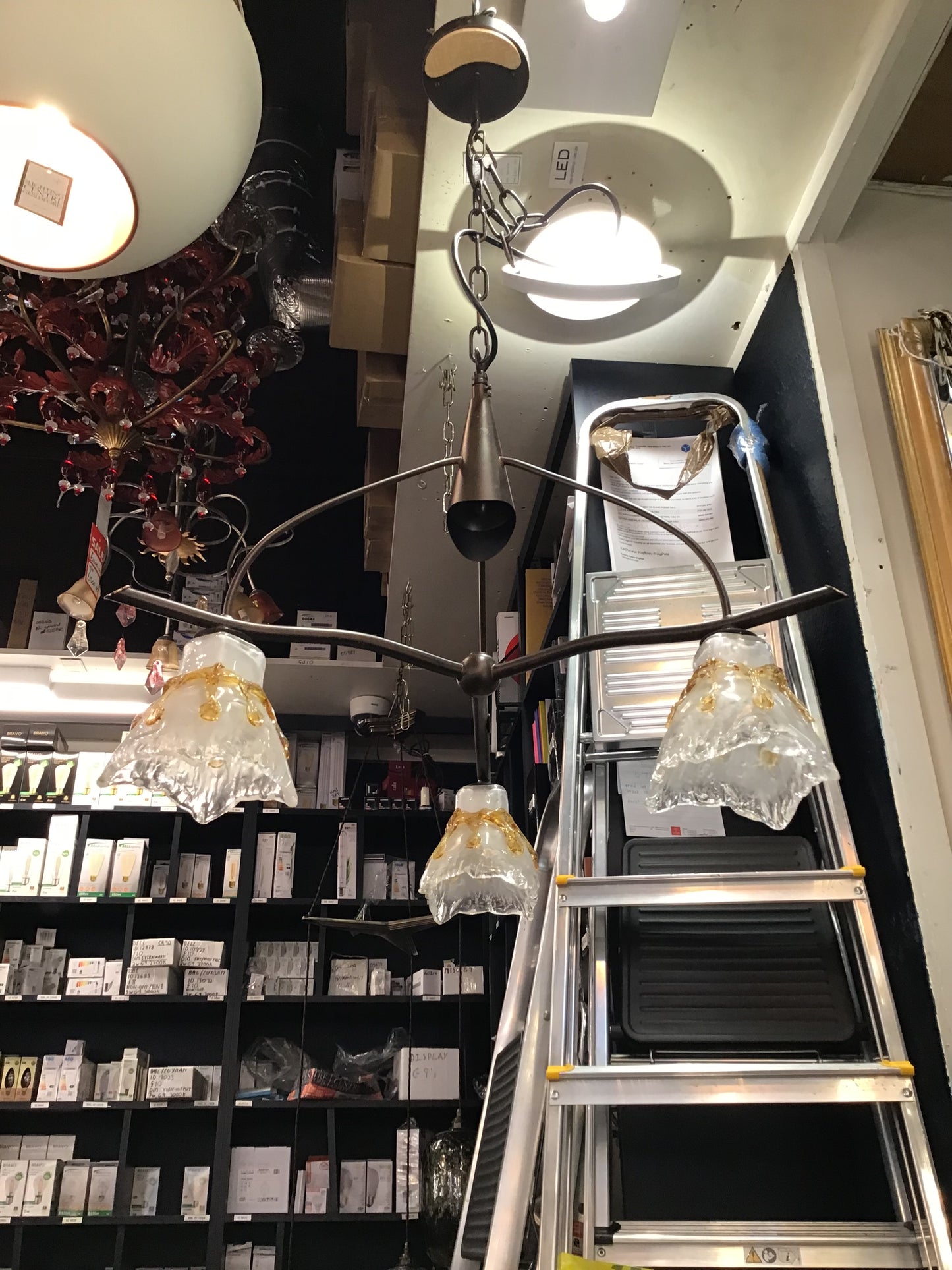 Designer Italian Hand Made Pendant Light - Reduced To Clear - ID NA