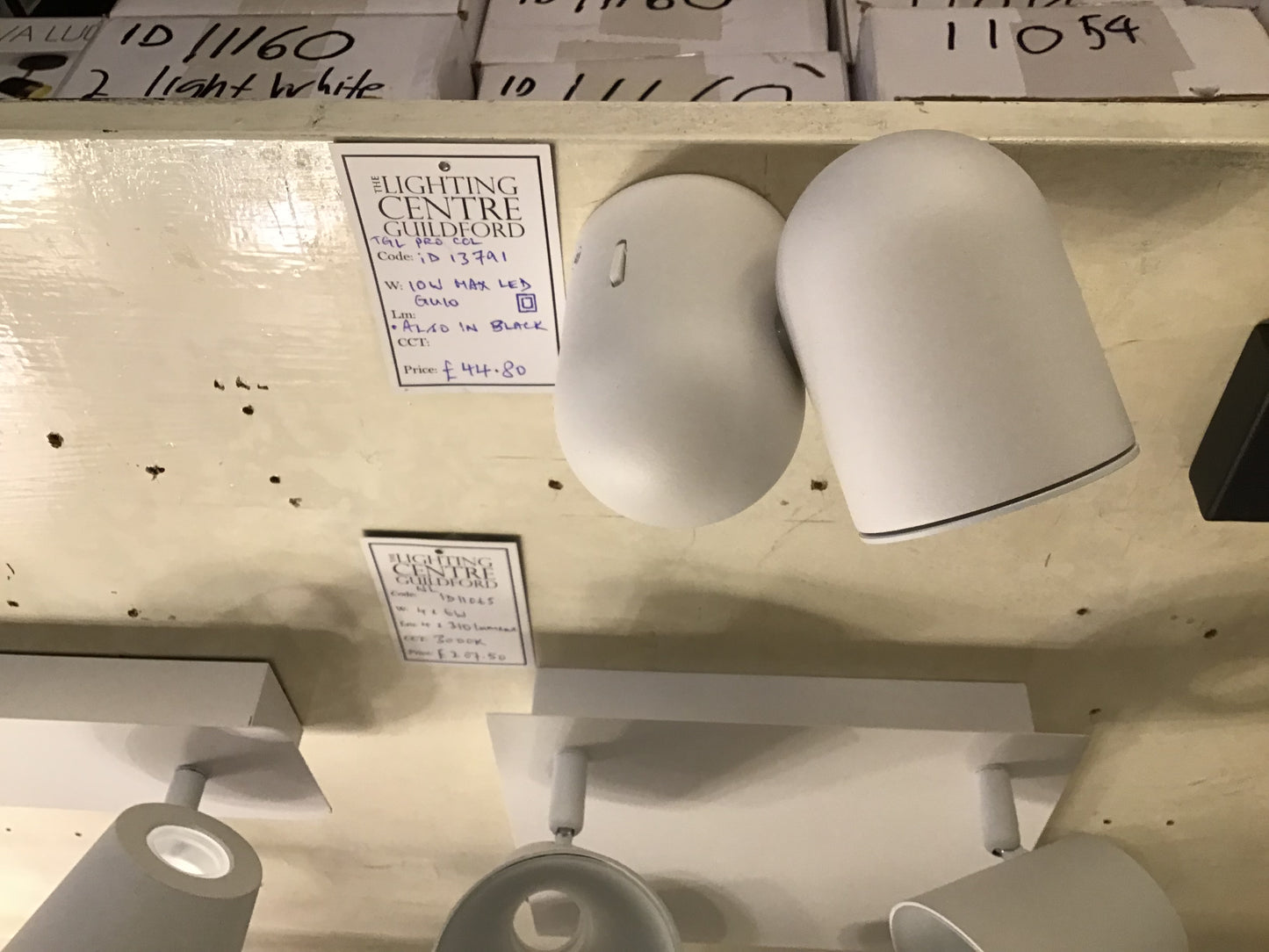 Matt White Rounded Cylinder Wall or Ceiling Mounted GU10 Spotlight - ID 13791