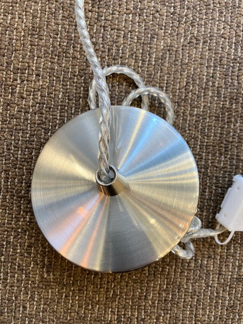 Balintore Satin Nickel and Clear Glass Single Pendant - ID 6827 - EX-DISPLAY
