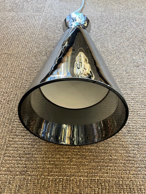 Balintore Satin Nickel and Smoked Glass Single Pendant ID 6826 - EX-DISPLAY
