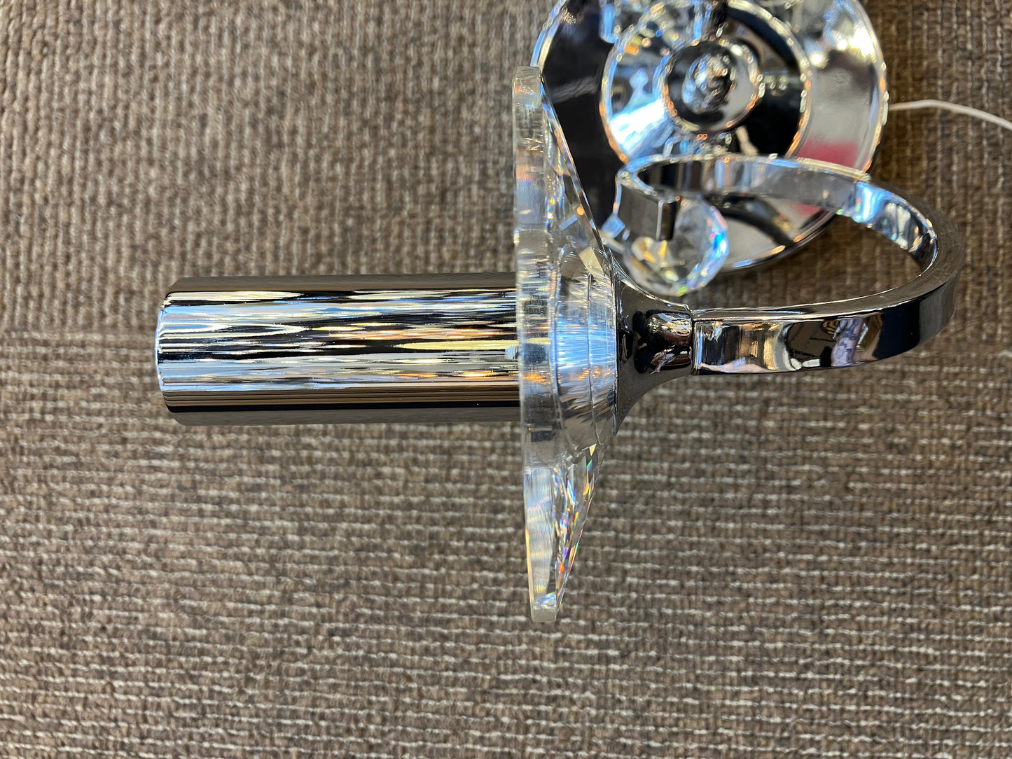 där ALLEGRA Polished Chrome & Crystal Wall Light - ID 1172 - EX-DISPLAY