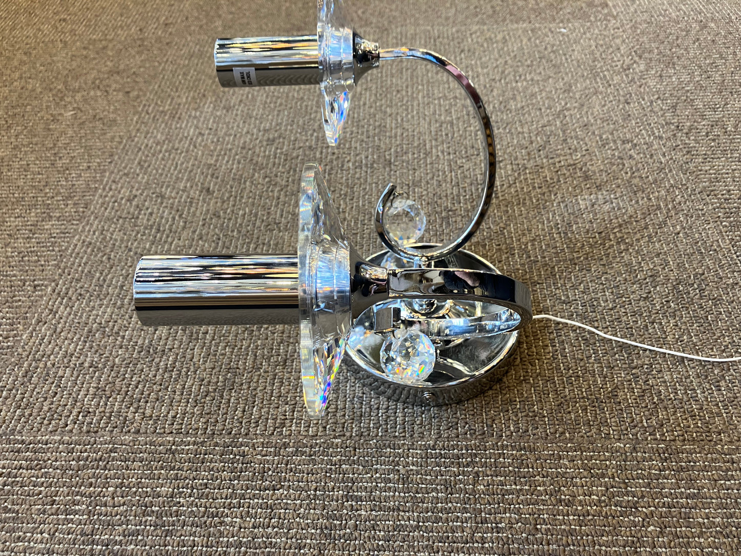 där ALLEGRA Polished Chrome & Crystal Wall Light - ID 1172 - EX-DISPLAY