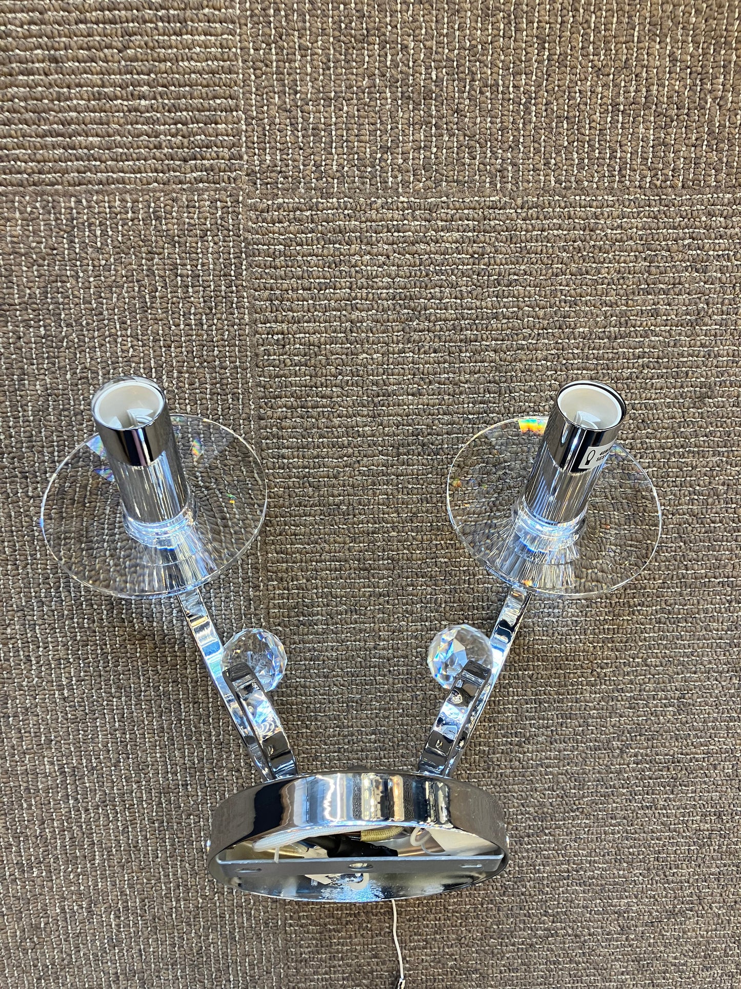 där ALLEGRA Polished Chrome & Crystal Wall Light - ID 1172 - EX-DISPLAY