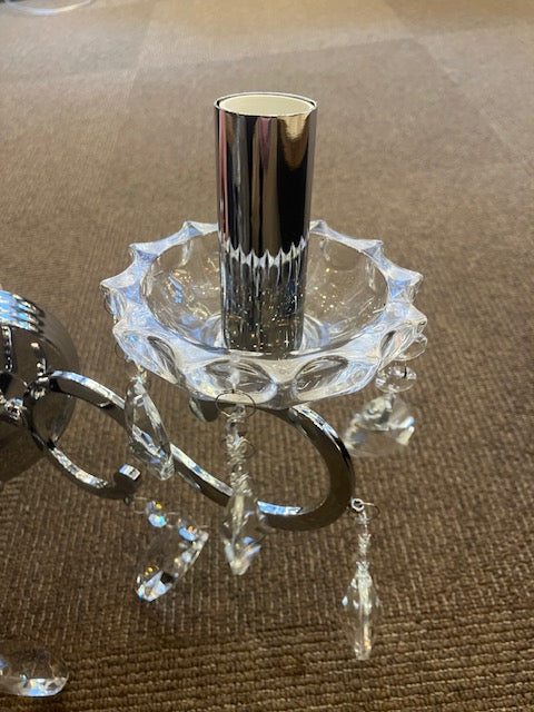 Franklite CHIFFON Polished Chrome & Crystal Wall Light - ID 942 - EX-DISPLAY