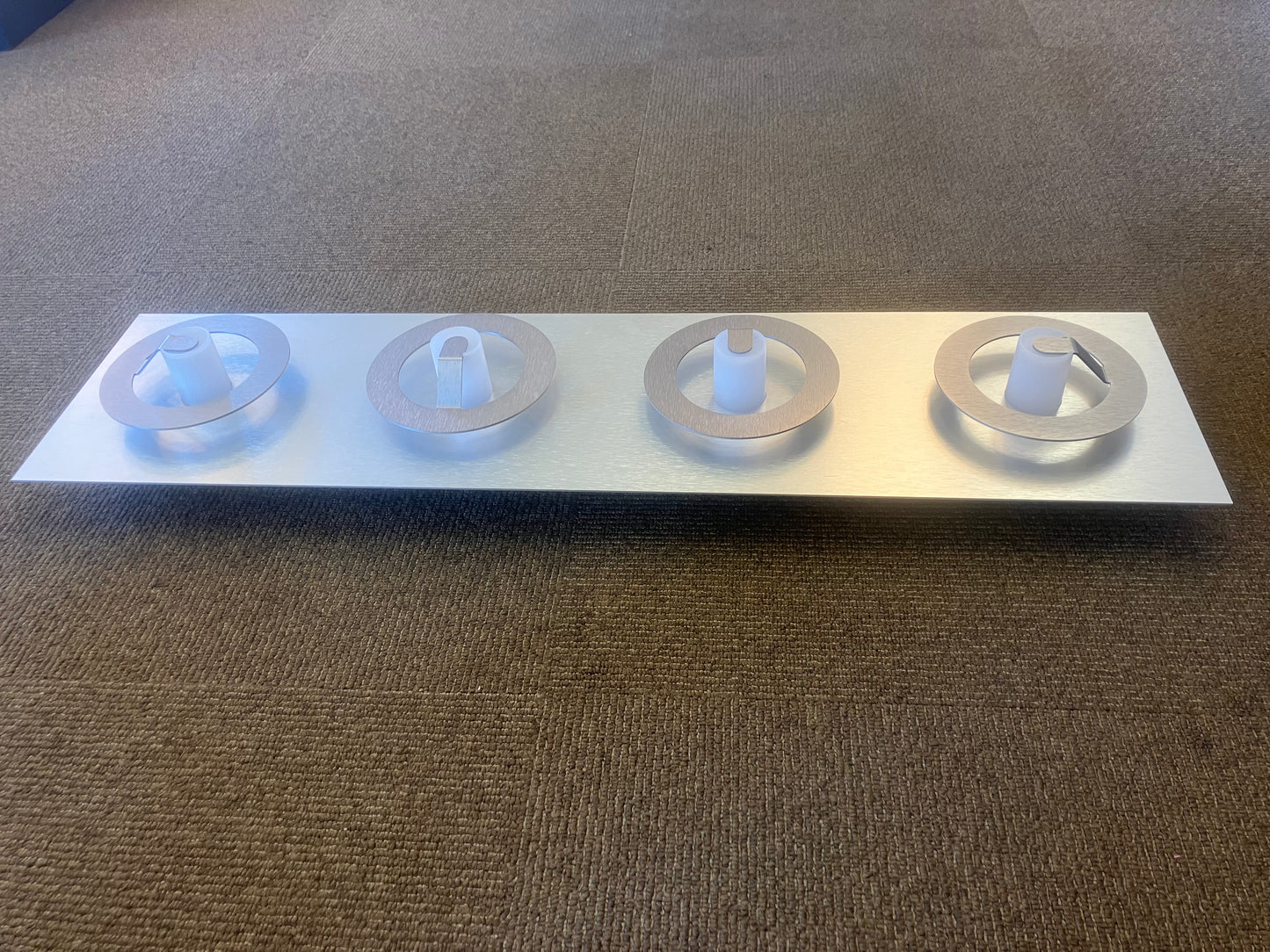Grossmann Q Four Lamp Ceiling Light In Aluminium & light Grey - ID 10526 - EX Display